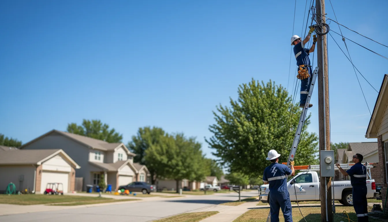 Residential electrician providing installation services in Argyle, TX